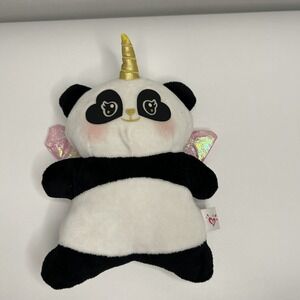 Unicorn Panda Bear w/Shiny pink Wings 7" plush by Tween Brands